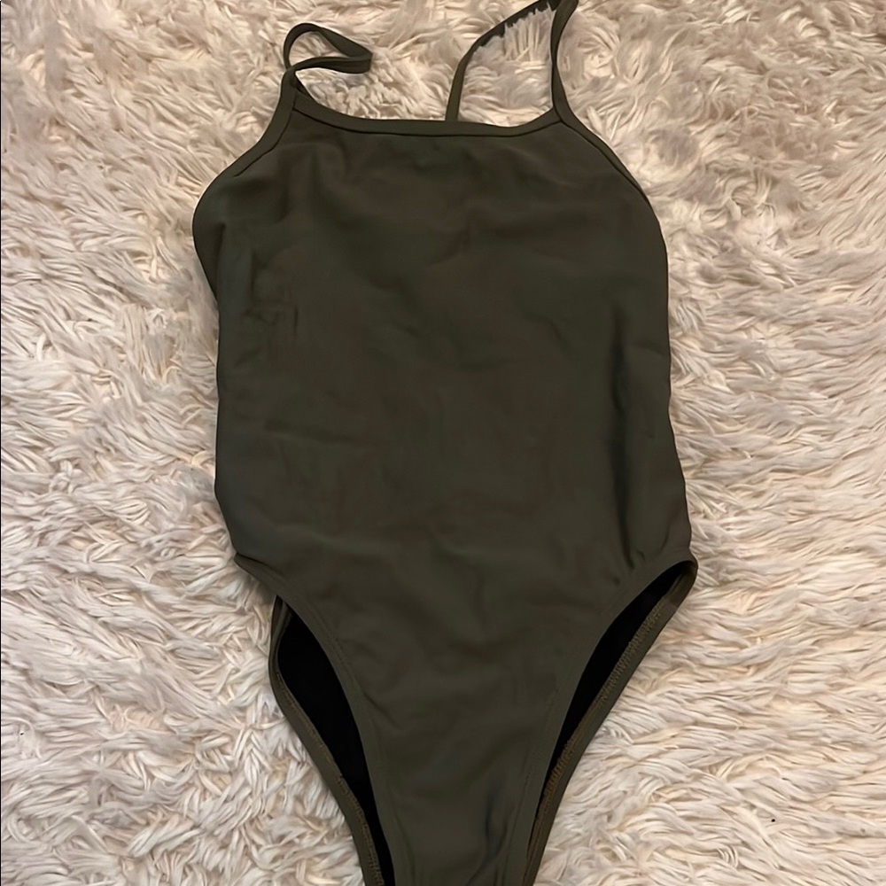 Jolyn army green racing suit